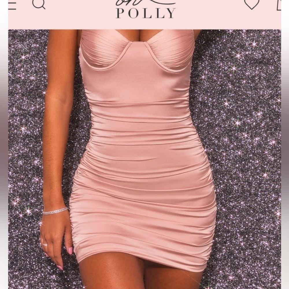 OH POLLY PINK SILK DRESS